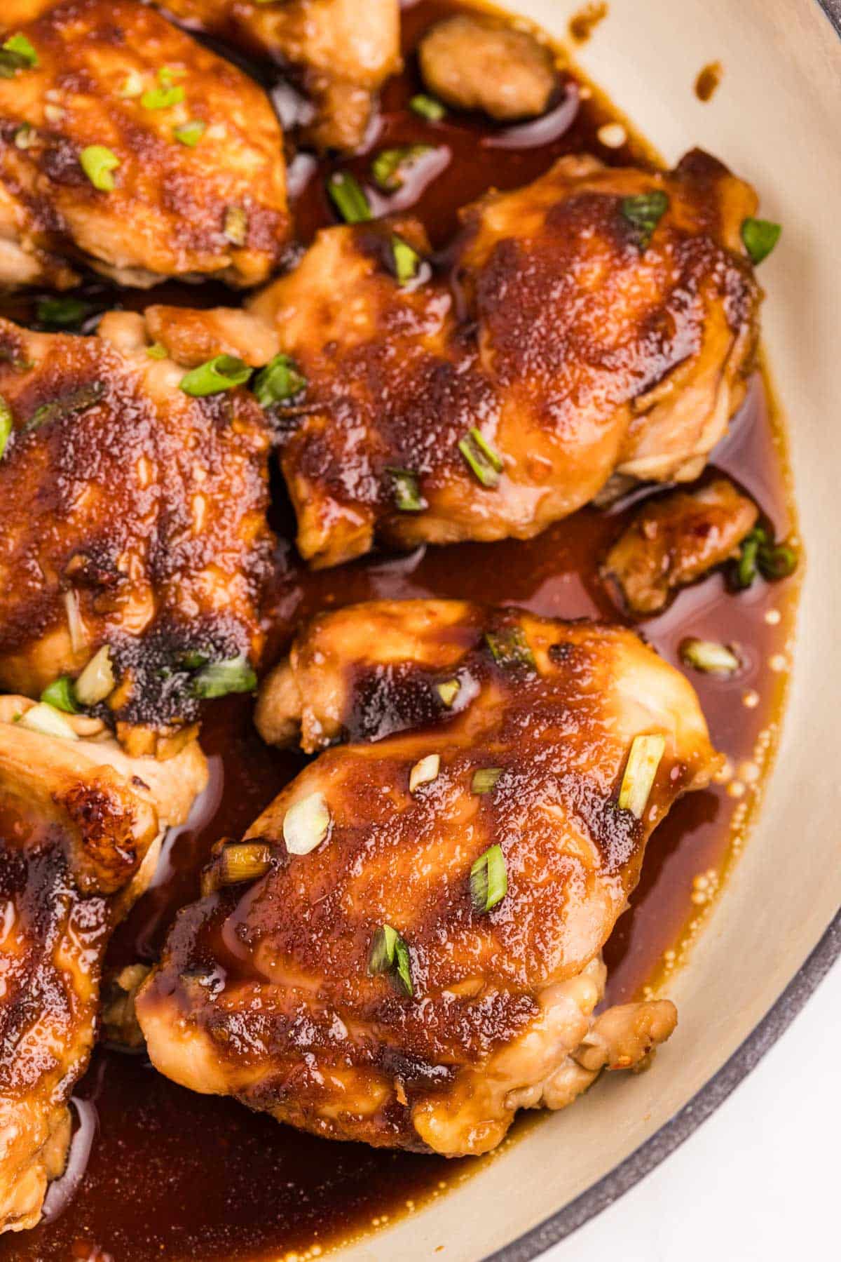 teriyaki chicken in a skillet