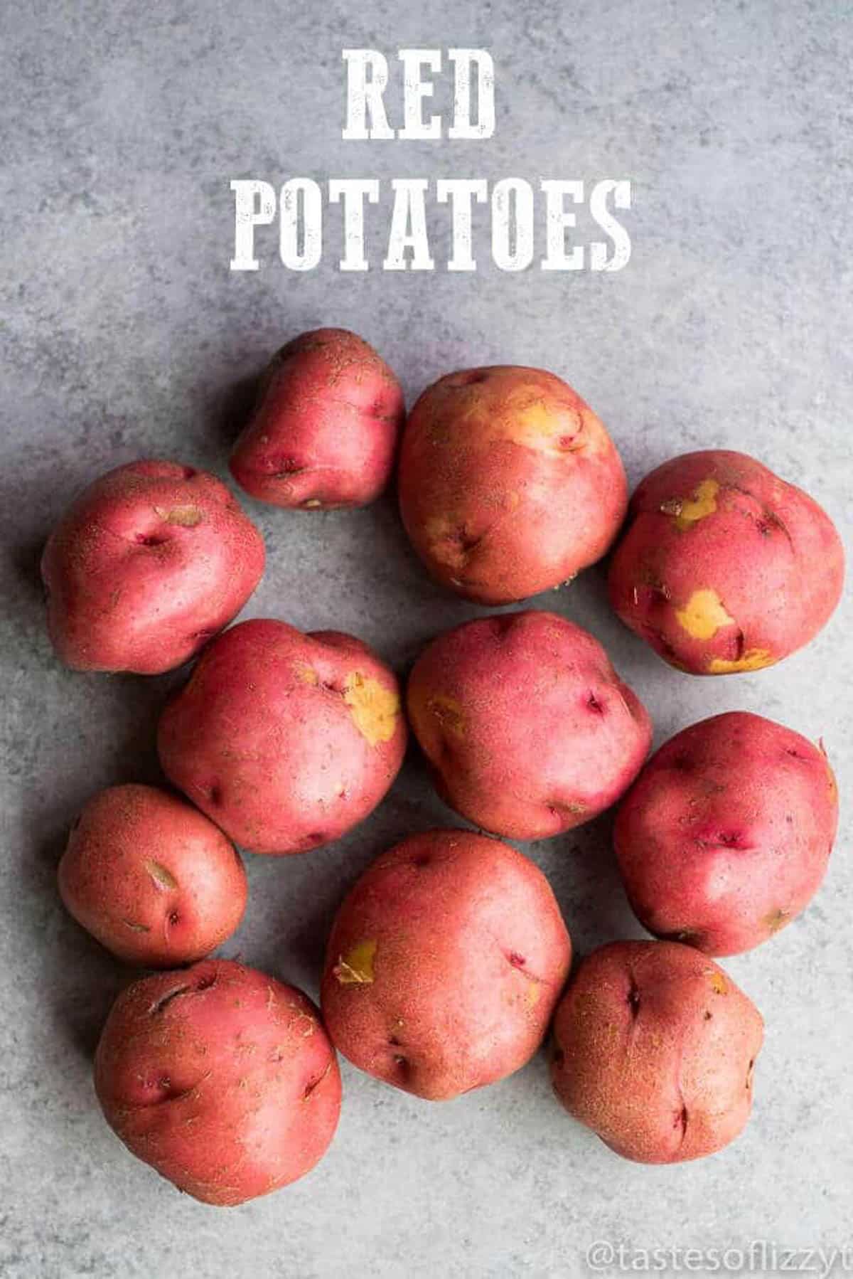 red potatoes on a table