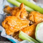 a basket of buffalo wings