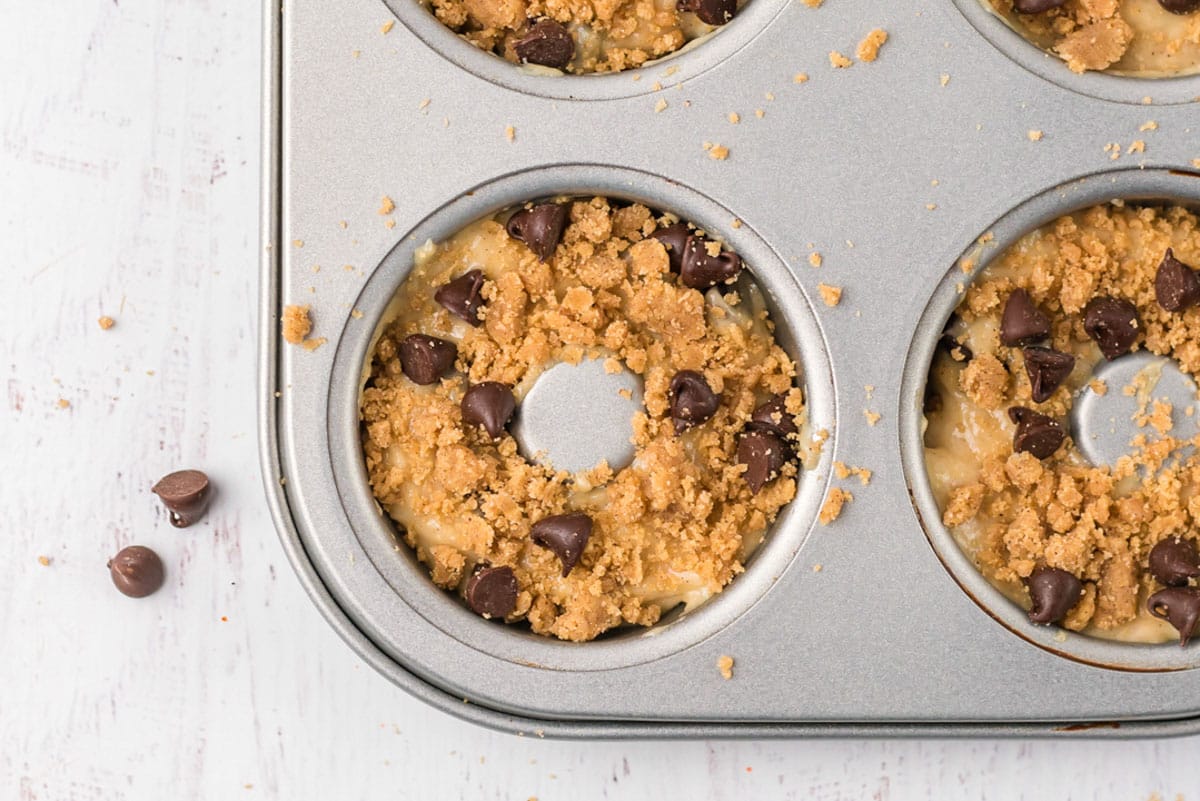 unbaked donuts with chocolate chips