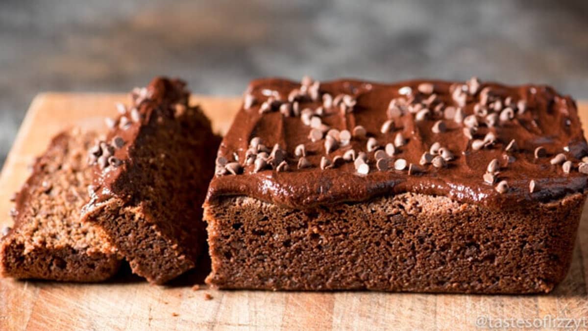 a loaf of glazed chocolate amish friendship bread