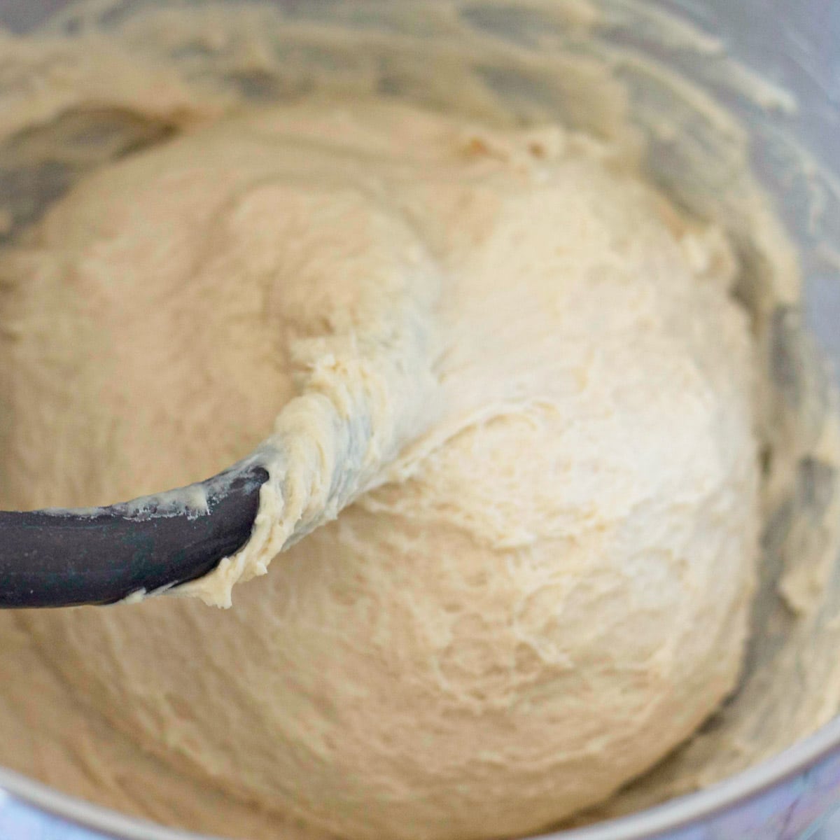 dough for english muffins in a bowl