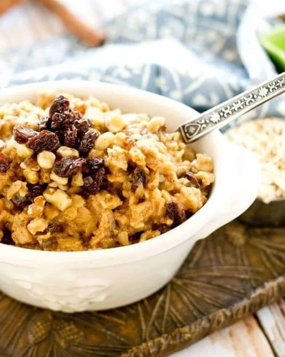 a bowl of lumberjack oatmeal