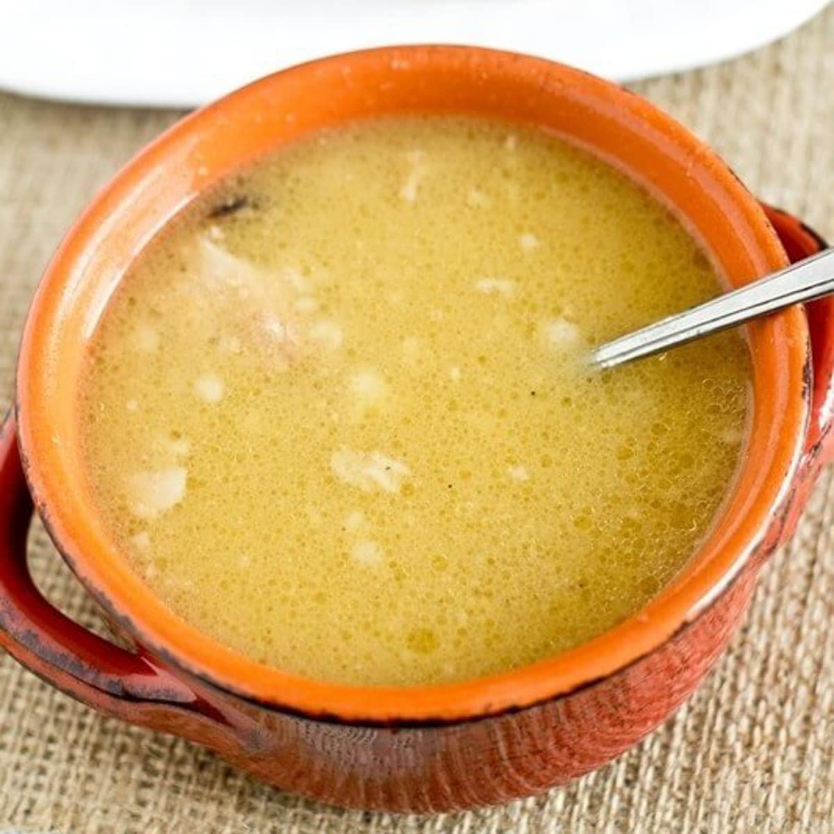 healthy coconut milk gravy in a bowl