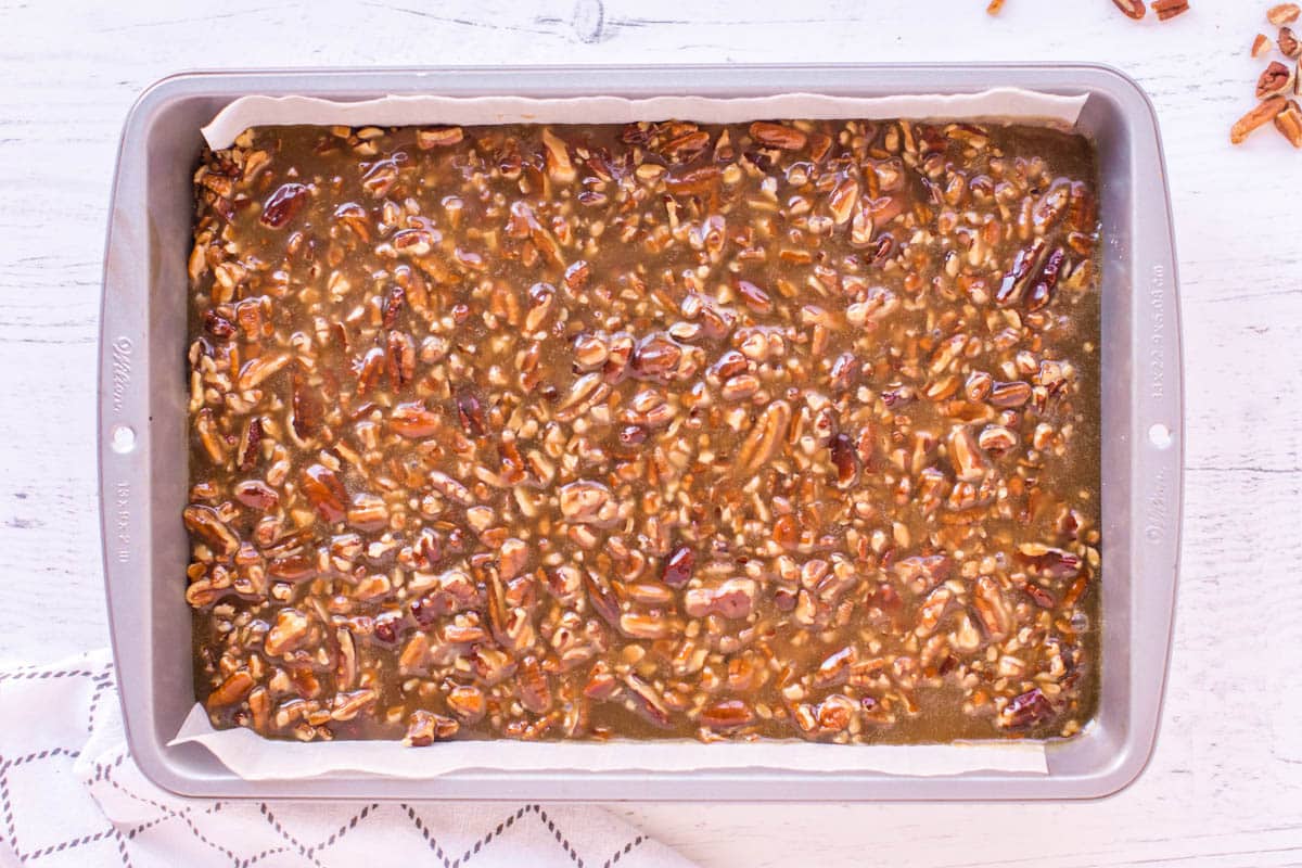 unbaked pecan pie bars