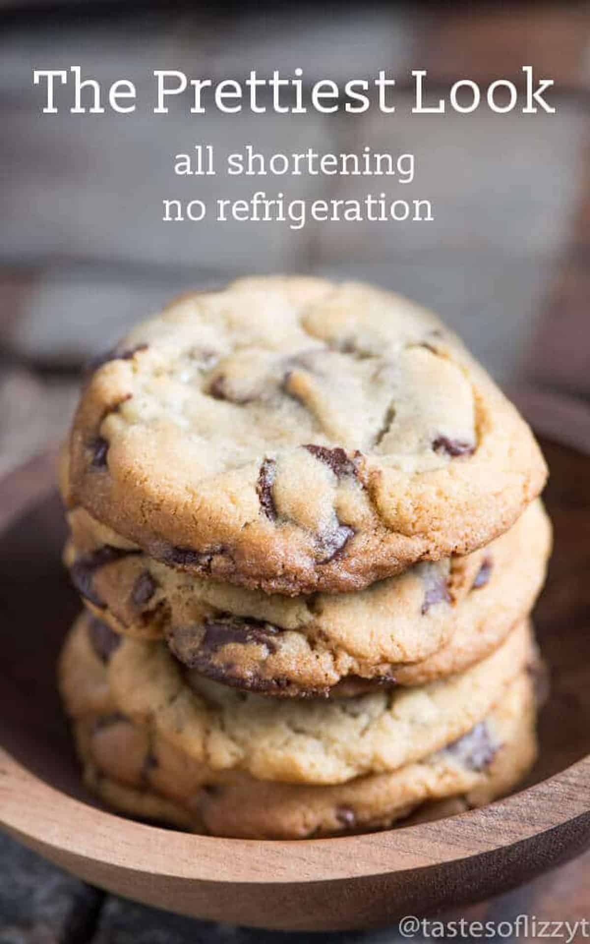 the prettiest cookies with shortening and chocolate chips