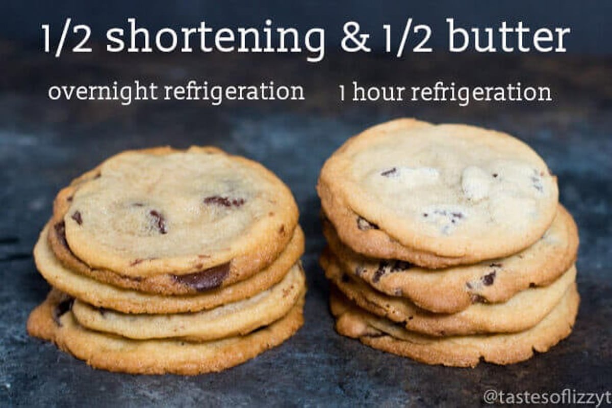 ½ shortening and ½ butter in chocolate chip cookies