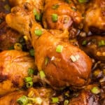 closeup of chicken drumsticks in a slow cooker