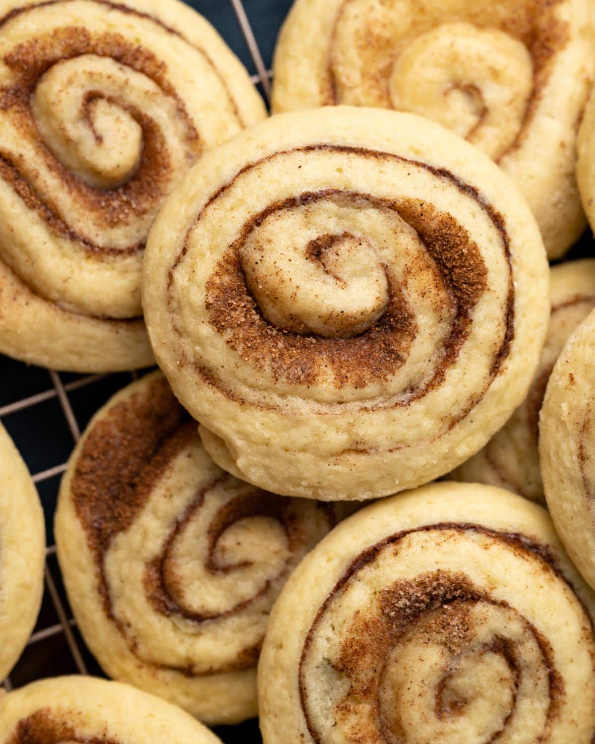 unfrosted soft cinnamon roll cookies