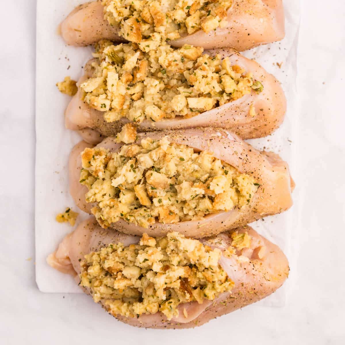 unbaked stuffed chicken breasts