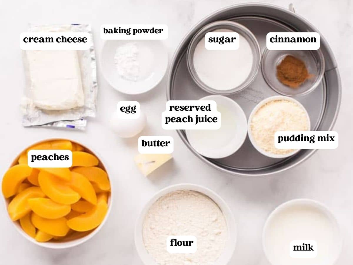 ingredients in peaches and cream cake