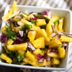 pineapple jalapeno salsa in a bowl