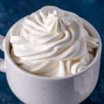 a cup of whipped cream