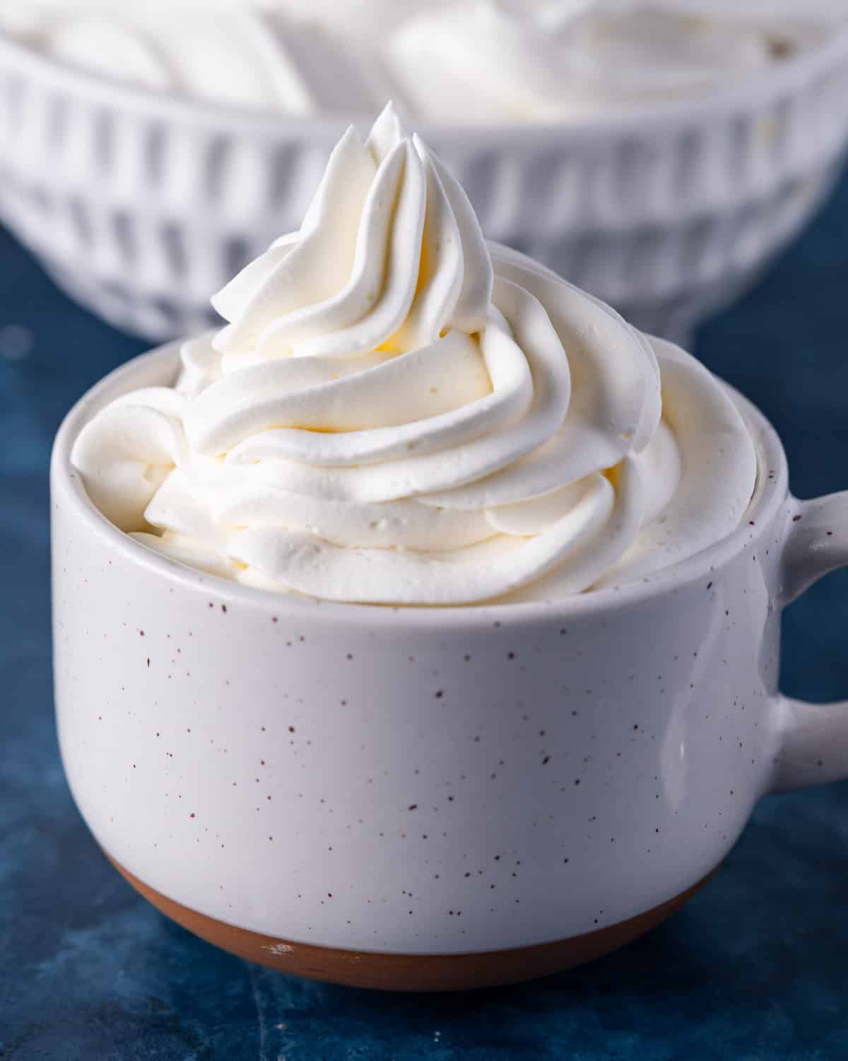 homemade whipped cream in a cup