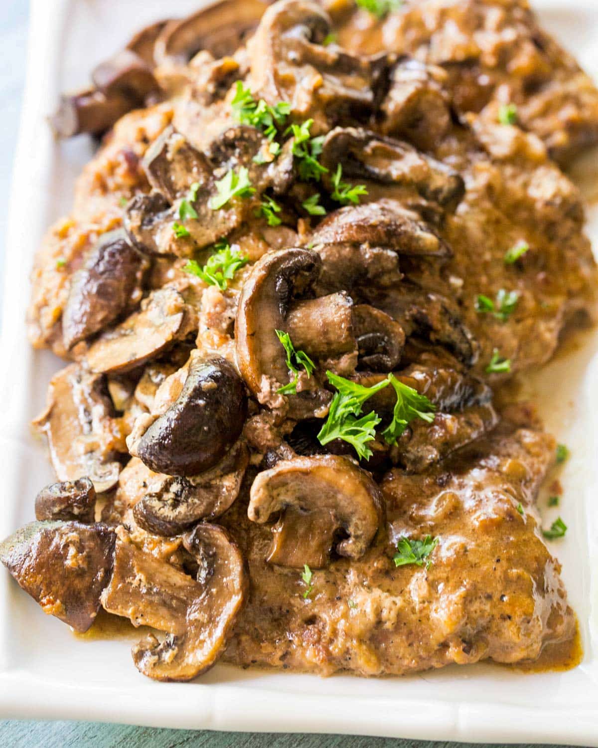 instant pot cube steak with mushroom gravy