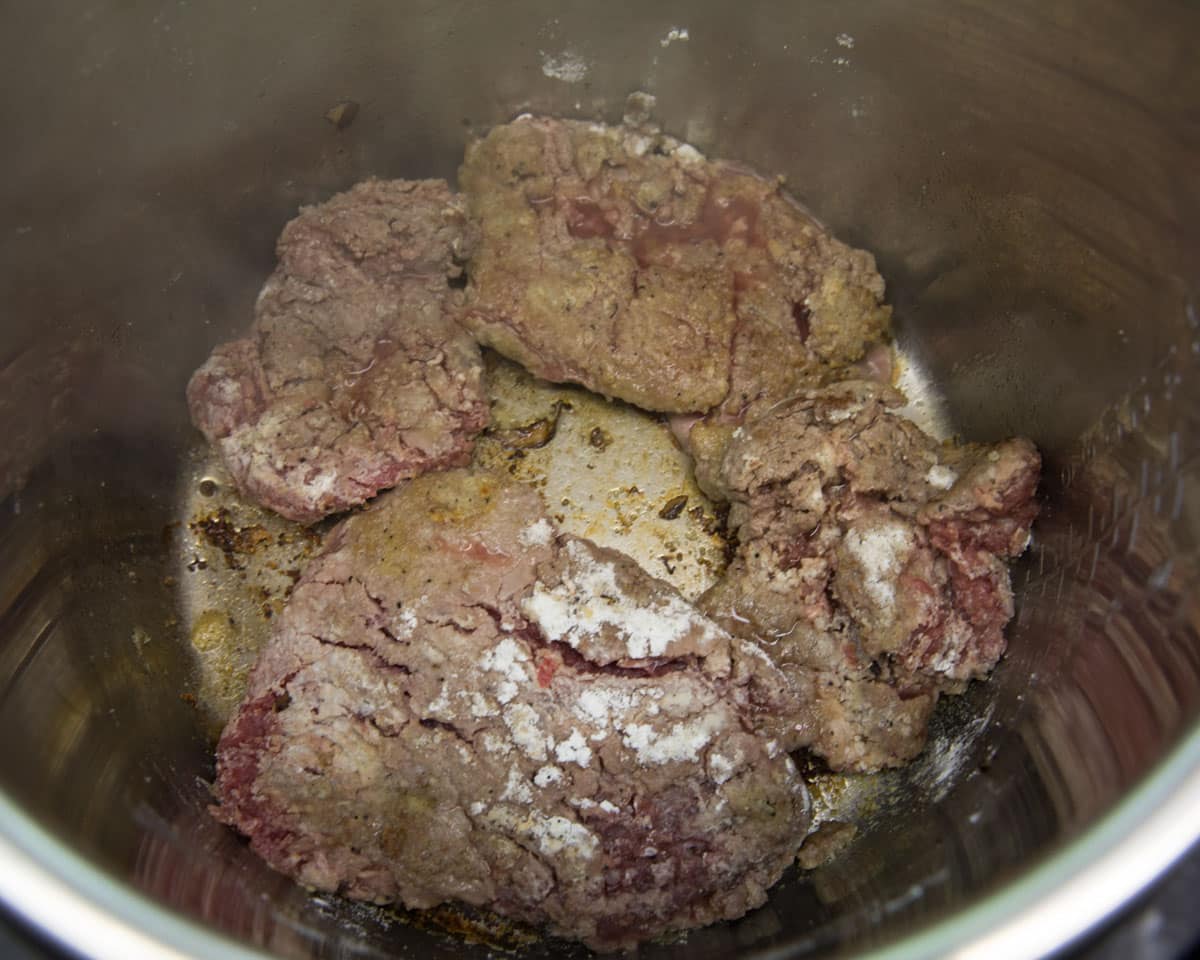 browning cube steaks in an instant pot