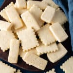 shortbread cookies on a cutting board