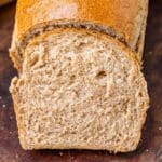 a slice of sourdough discard whole wheat bread