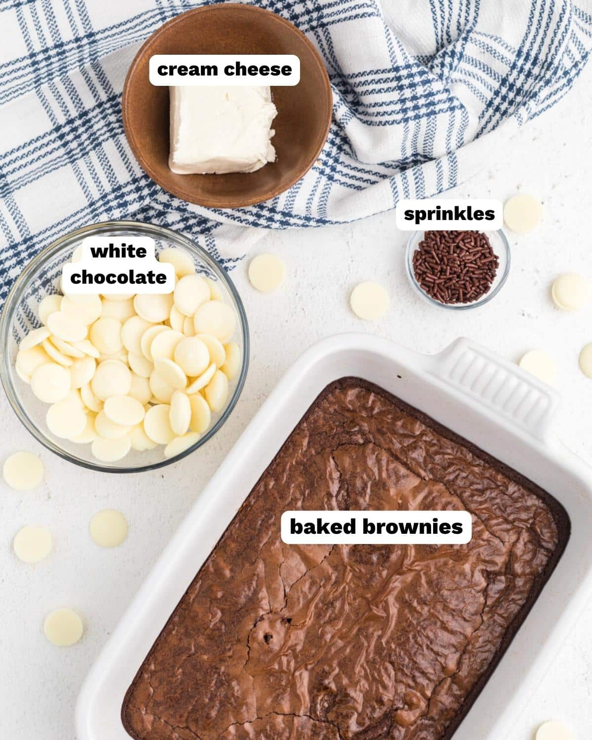 ingredients for brownie truffles on a table