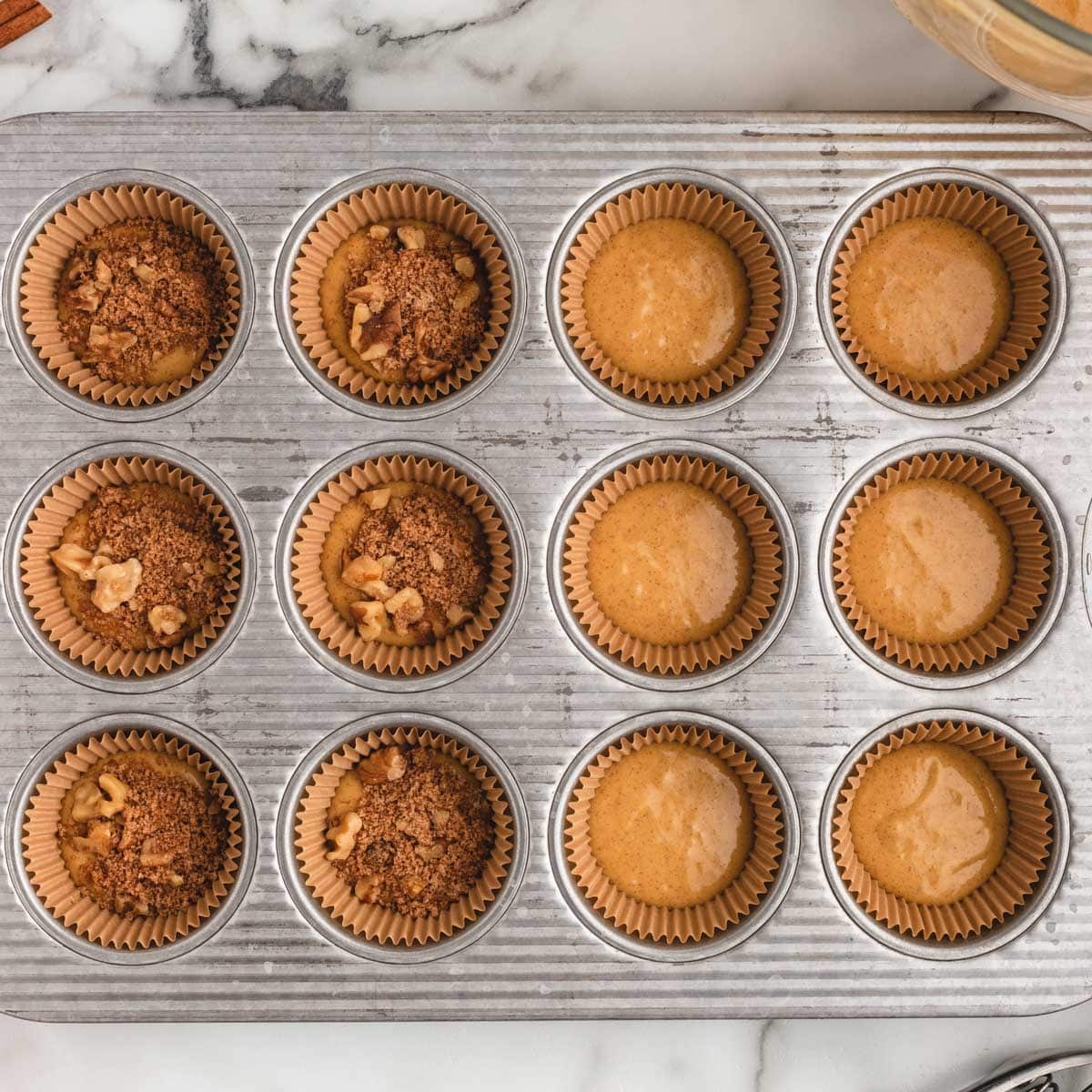 unbaked coffee cake muffins