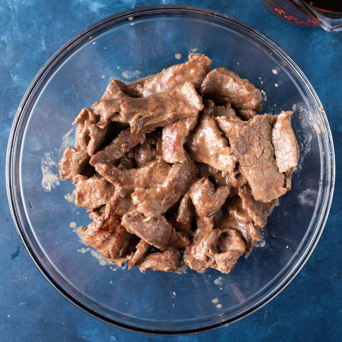 cooked steak in a bowl